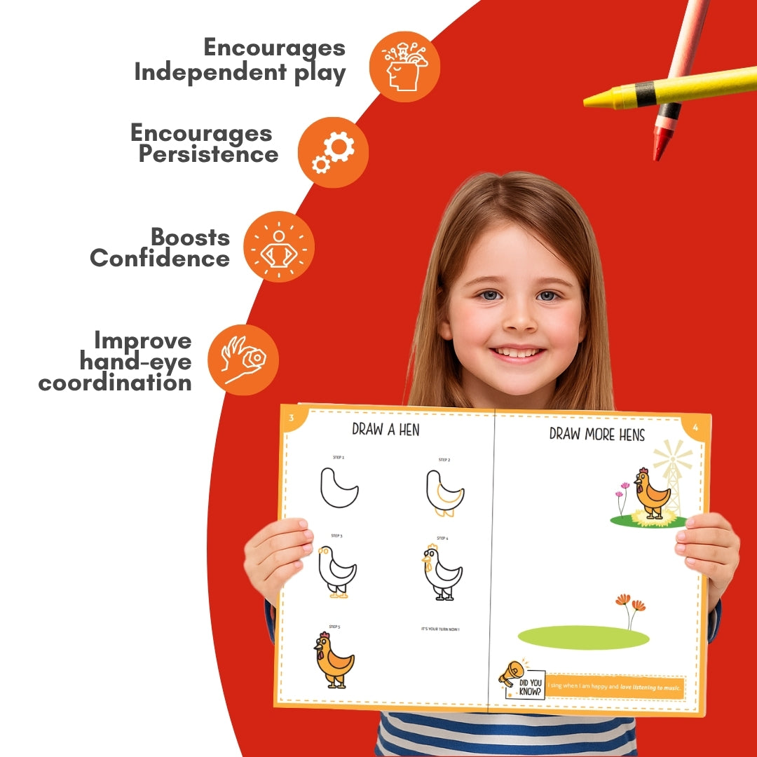 PEPPLAY STEP BY STEP DRAWING BOOK - CUTE FARM ANIMAL