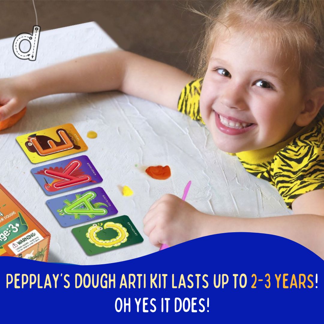 PEPPLAY DOUGH ART KIT - ALPHABETS