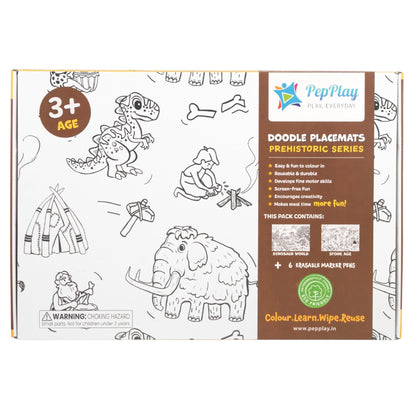 PEPPLAY DOODLE PLACEMATS - PREHISTORIC SERIES