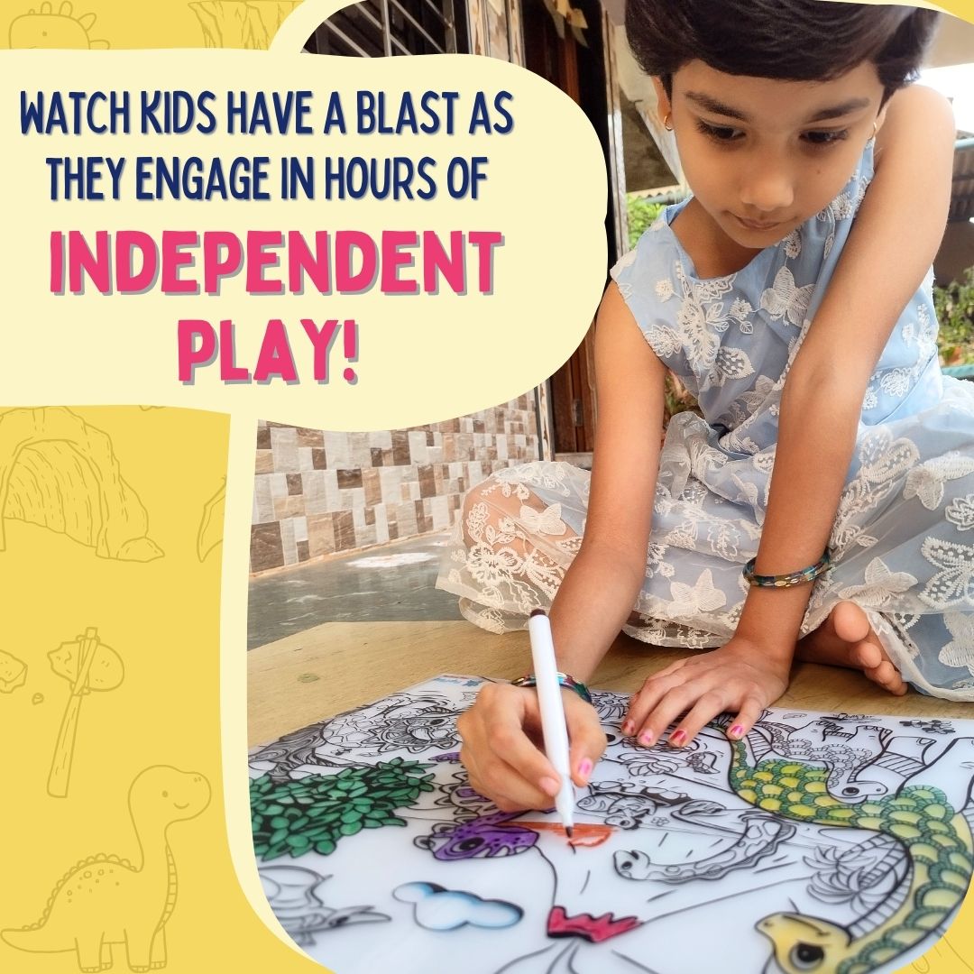 PEPPLAY DOODLE PLACEMATS - PREHISTORIC SERIES