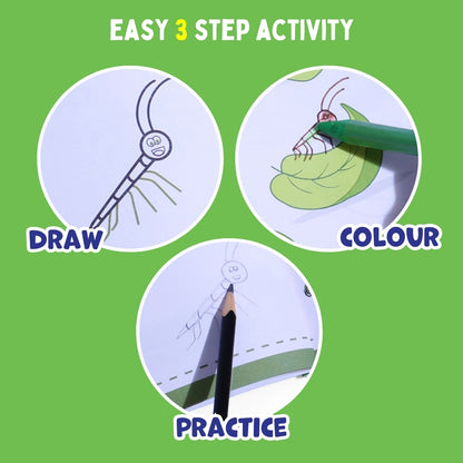 PEPPLAY STEP BY STEP DRAWING BOOK- INCREDIBLE INSECTS