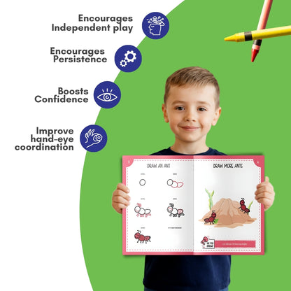 PEPPLAY STEP BY STEP DRAWING BOOK- INCREDIBLE INSECTS