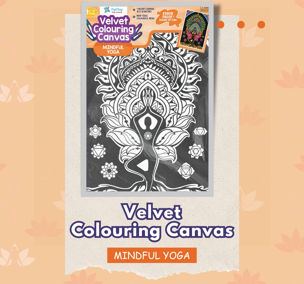 PEPPLAY VELVET COLOURING POSTERS - YOGA