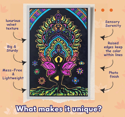 PEPPLAY VELVET COLOURING POSTERS - YOGA