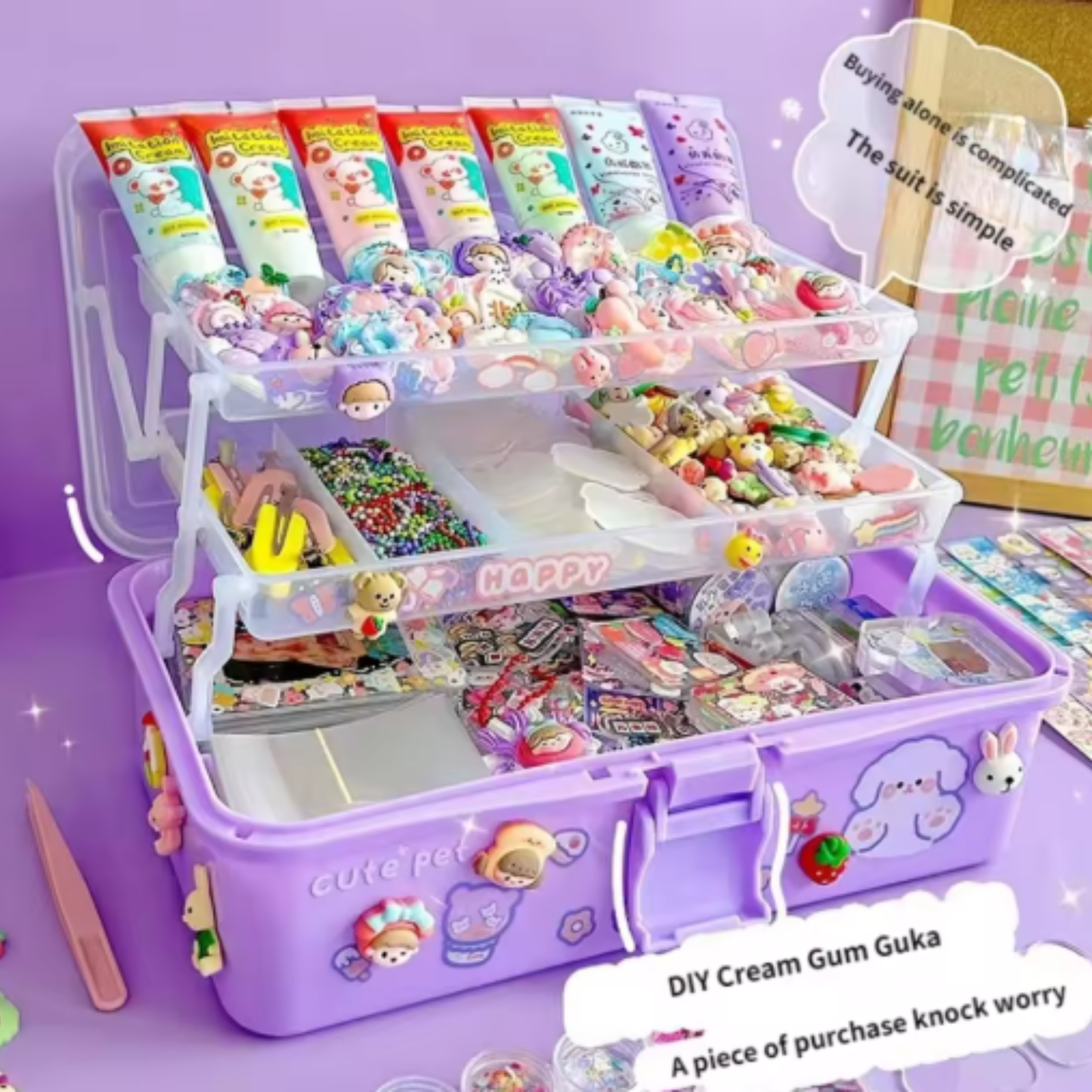 Kawaii Cream Guka Sticker Set