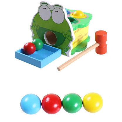 Wooden Frog Ball Hammering Table