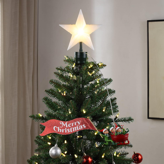 Mr. Christmas  Animated Elves-on-the-Run Tree Topper with Banner