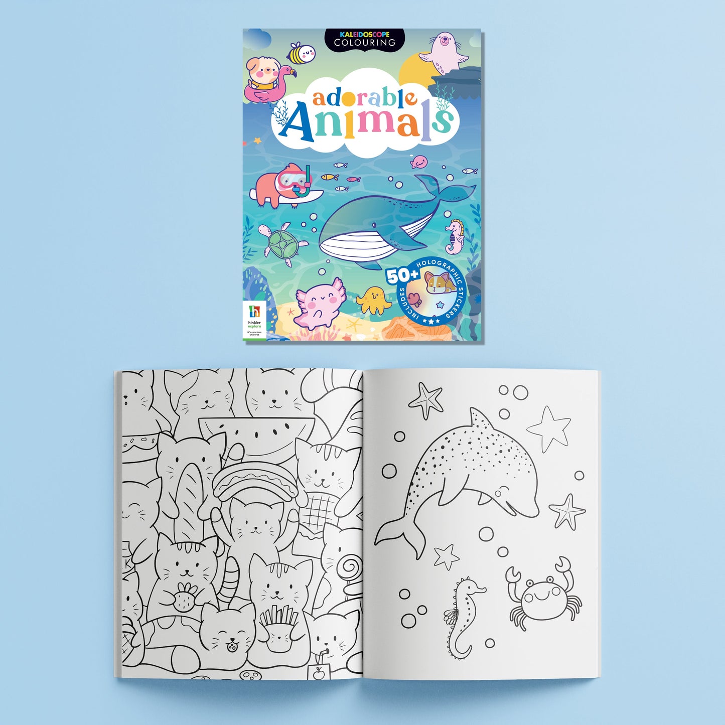 Kaleidoscope Sticker Colouring Adorable Animals