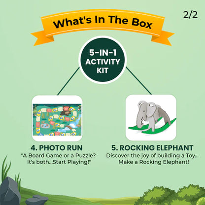 Jungle Explorer 5-In_1 Activity Kit for Kids