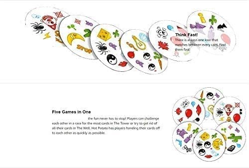 Round Colorful Classic Card Game for Kids