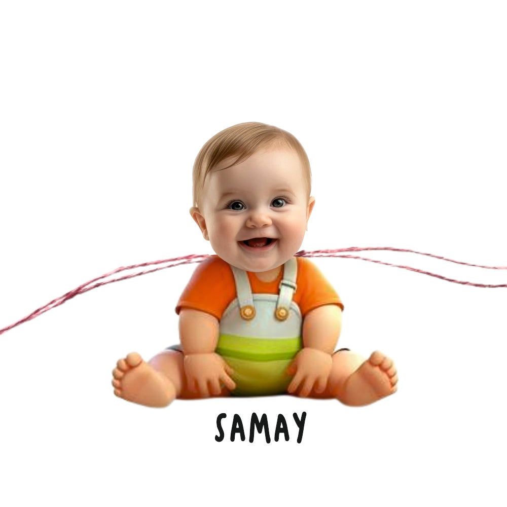 Babble Wrap Personalised Caricature Rakhi - Baby Steps, Big Love