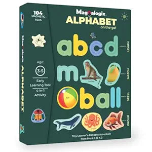 Magnalogix On-the-Go Learning Kit – Alphabet & Phonics Magnetic Sets for Kids (Ages 3–6)