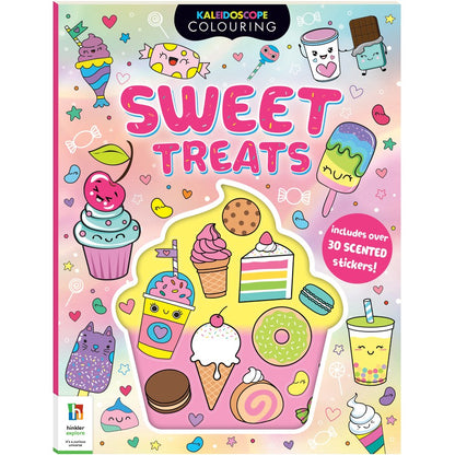 Sweet Treats and Super Cute Animals Coloring Book