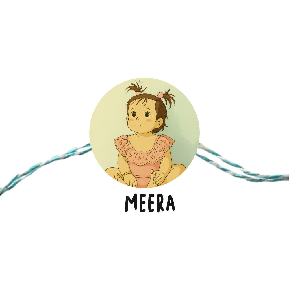 Babble Wrap Personalised Ghibli style Rakhi - Lil Miss Love