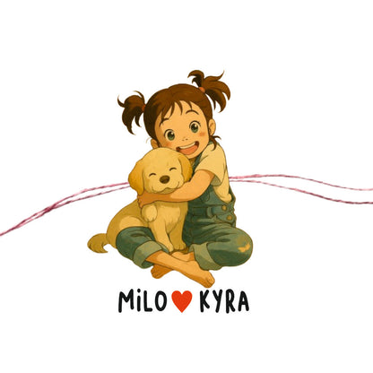 Babble Wrap Personalised Ghibli style Rakhi - Paws & Pigtails