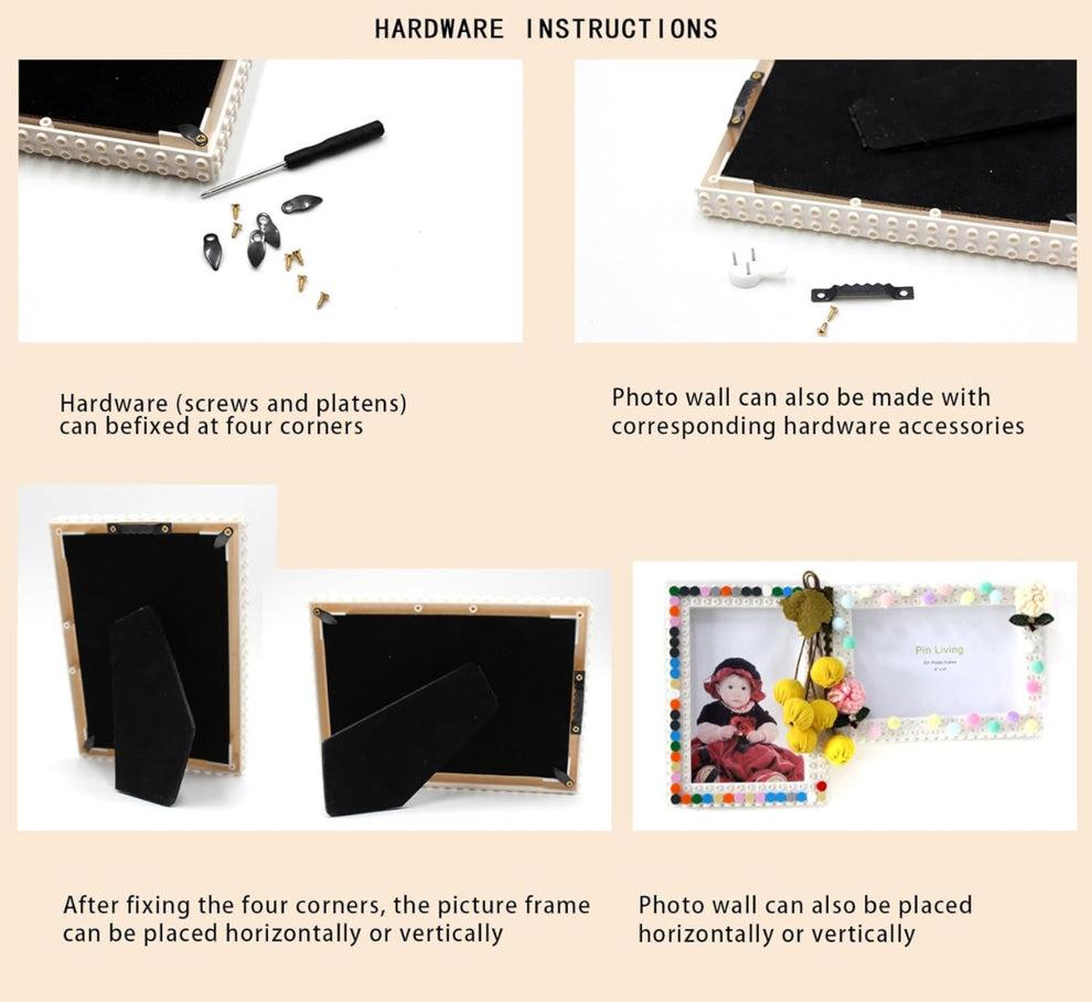 DIY LEGO-Style Photo Frame Kit – Customizable 4x6 Picture Frame for Kids