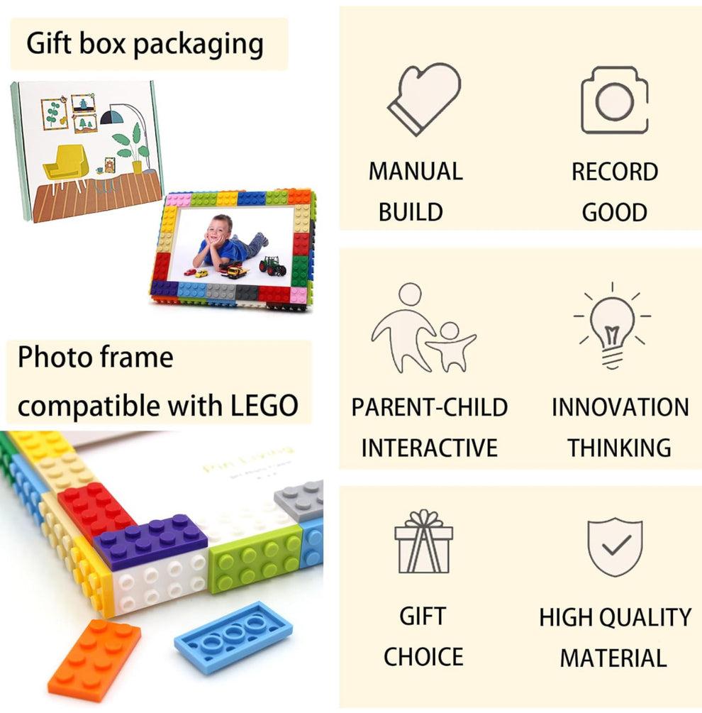 DIY LEGO-Style Photo Frame Kit – Customizable 4x6 Picture Frame for Kids