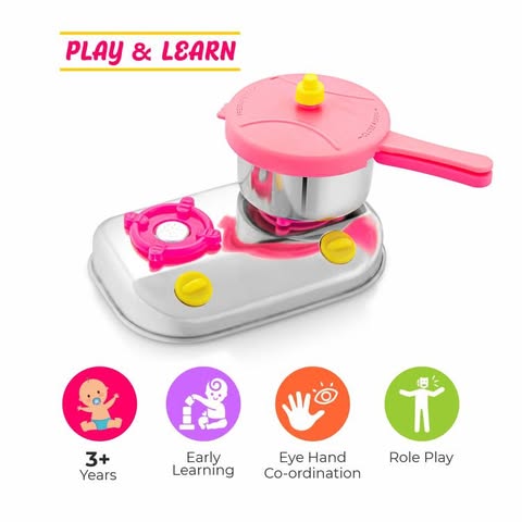 🍳 Realistic Toy Gas Stove & Cooker Set for Kids –  Safe & Educational