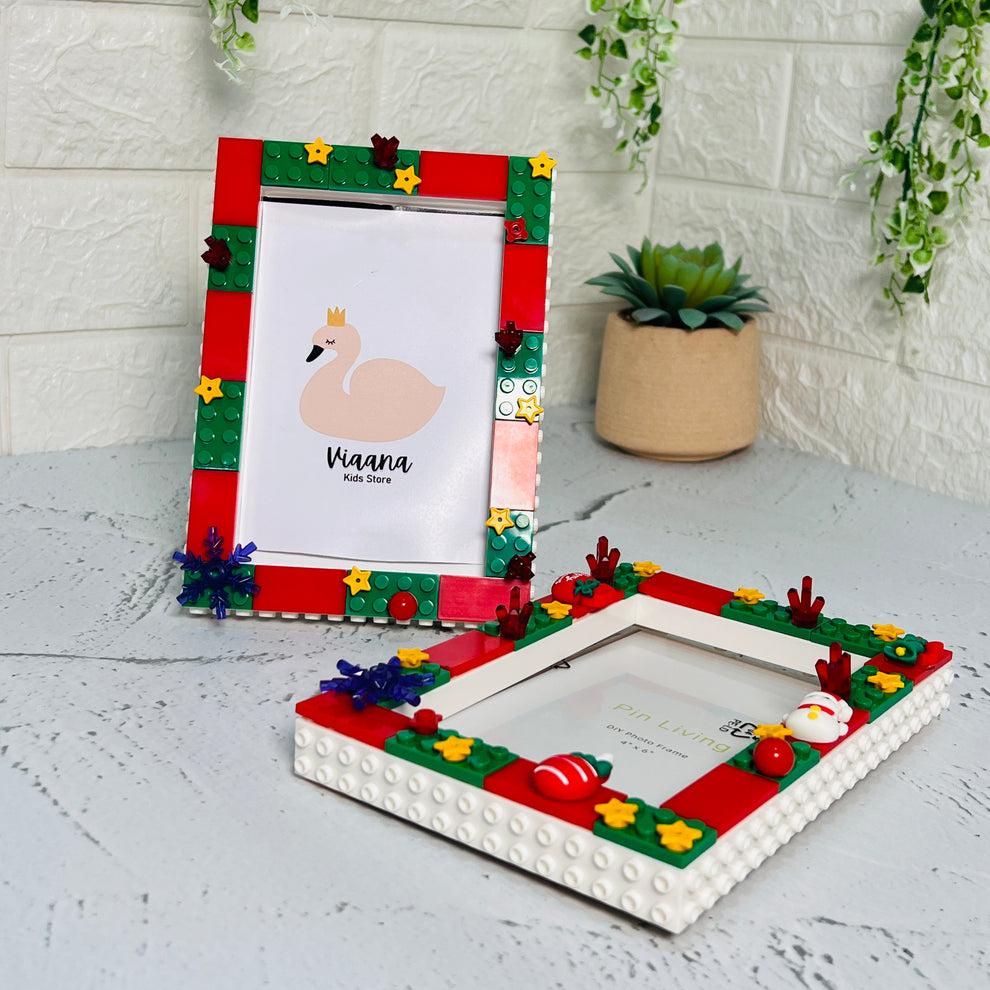 DIY LEGO-Style Photo Frame Kit – Customizable 4x6 Picture Frame for Kids