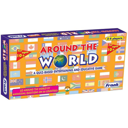 Around the World – Quiz-Based Educational Board Game for Kids (Ages 10+) | Learn About 64 Countries | 2-4 Players