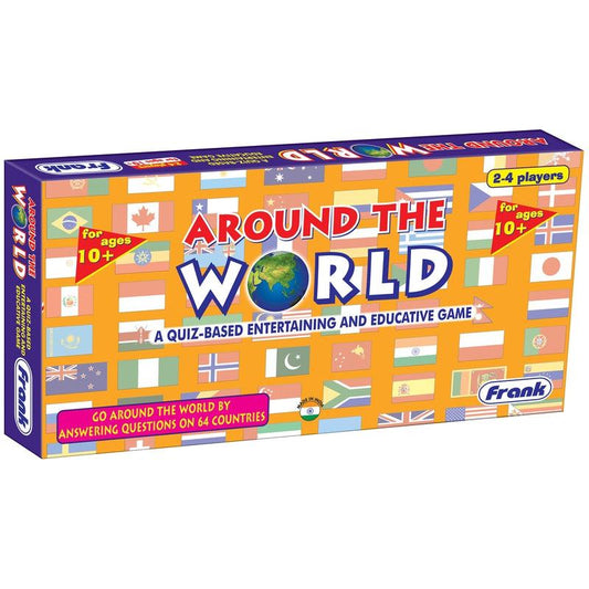 Around the World – Quiz-Based Educational Board Game for Kids (Ages 10+) | Learn About 64 Countries | 2-4 Players