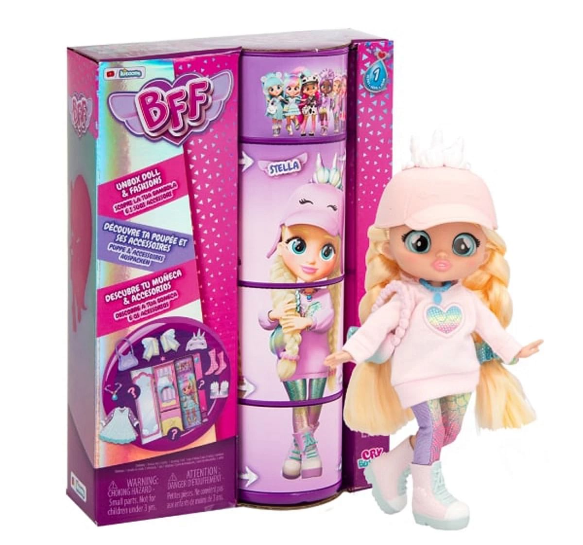 BFF Series Fashion Play Doll with Long Hair & Glass Eyes, Dolls For Kids