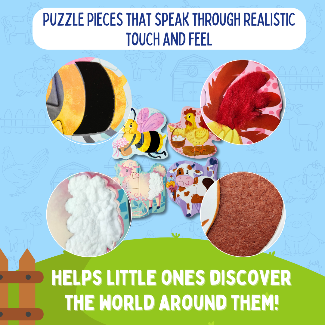 MY FIRST TOUCH & FEEL PUZZLES - FARM ANIMALS