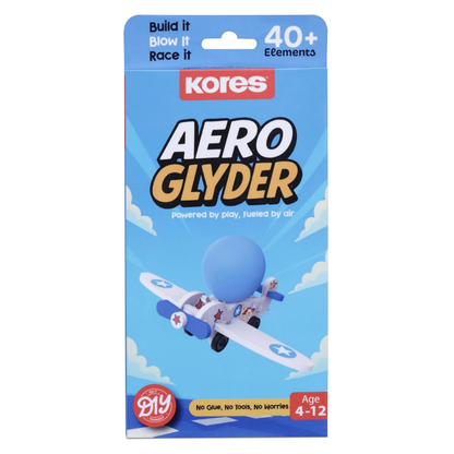 Kores Aero Glyder DIY Balloon Powered Airplane Toy for Kids (4–12 Years)
