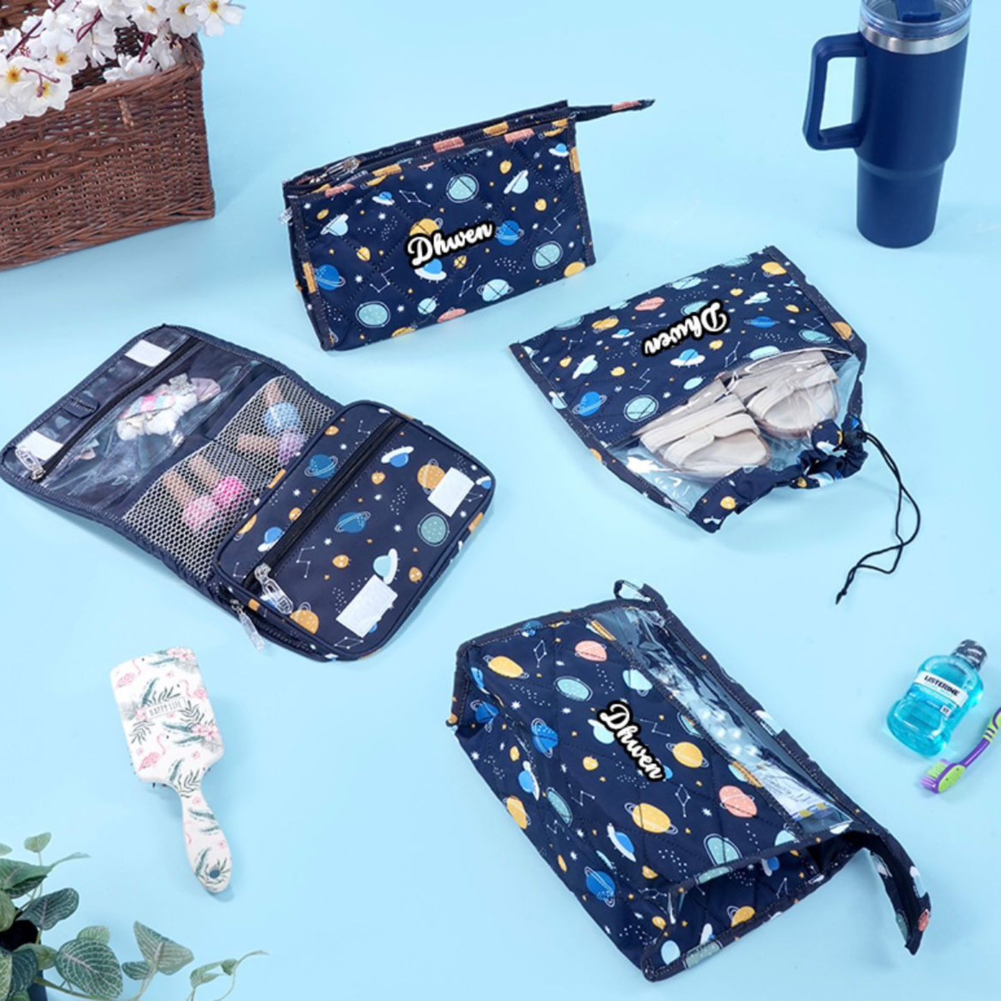 Multi Use Toiletry Pouch Set - 4 Piece Set