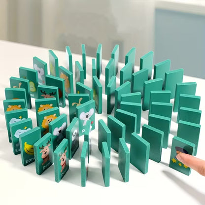 Wooden Domino Toy for Cognitive Development
