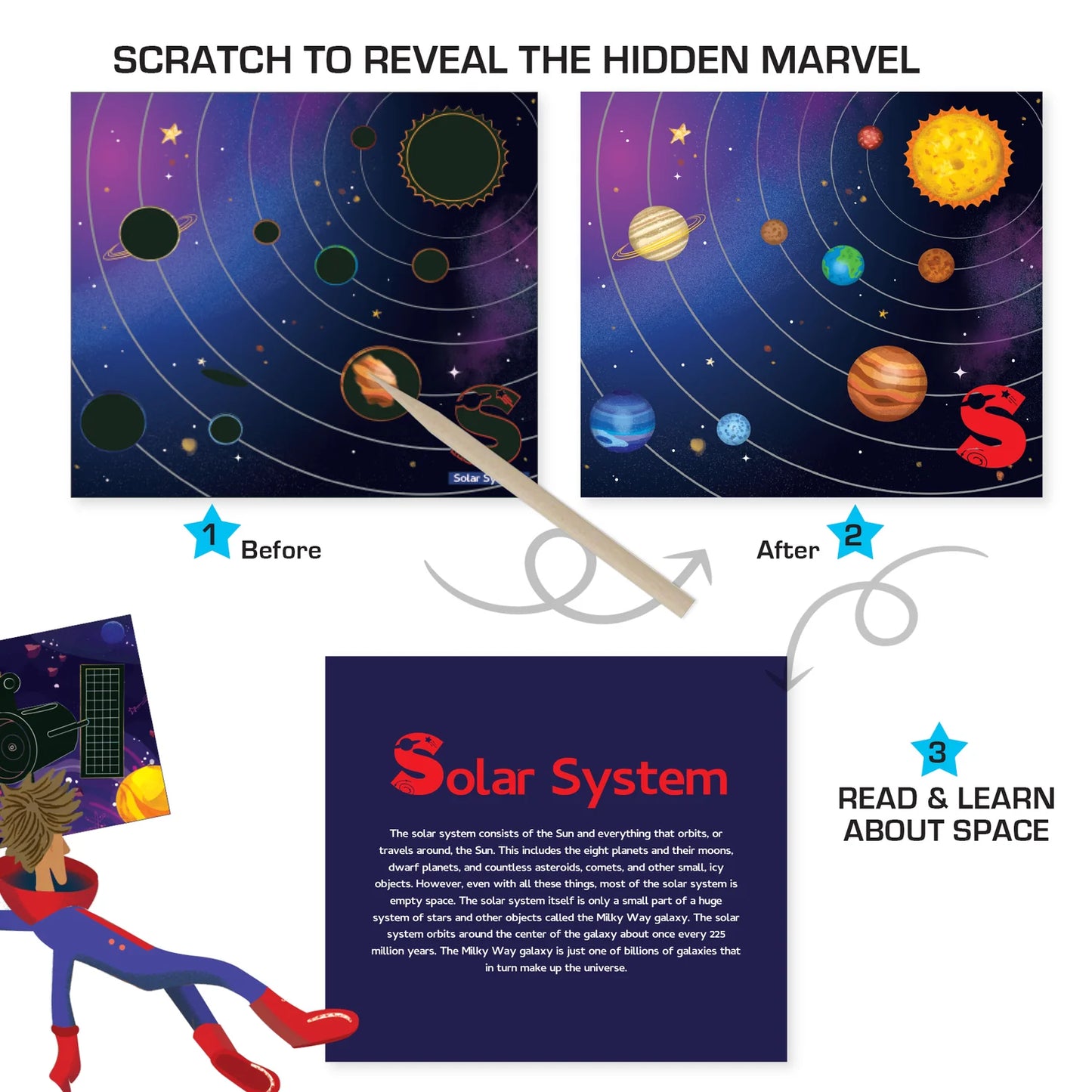 Scratch Art  A-Z Space Adventure