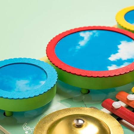 🎵 Kids Musical Instruments Set – Wooden Drum, Xylophone & Bell