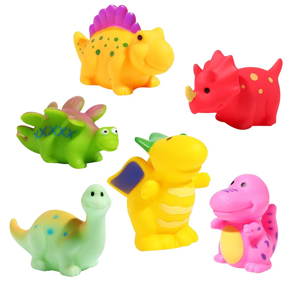 6 PCS Dinosaur Bath Toys for Toddlers
