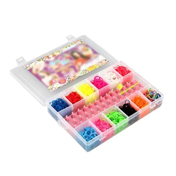 DIY Loom Band Kit -  Colorful Rubber Bands with Accessories