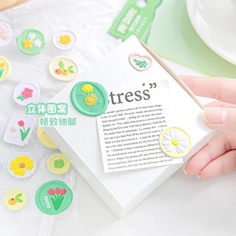 6 Set Decorative Wax Seal Stickers