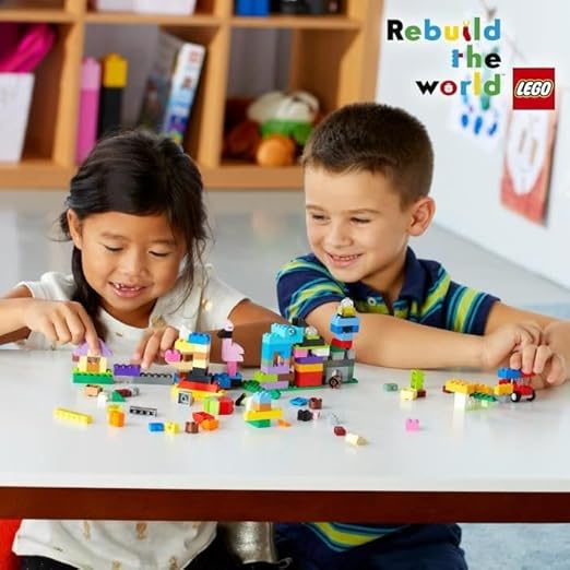 Creative Suitcase, Toy Storage, Fun Colourful Basic Building Bricks for Kids