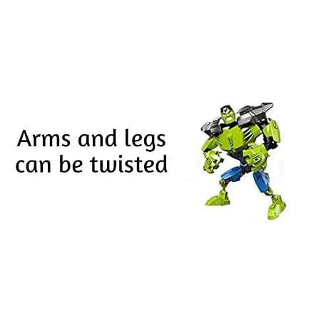 Build-A-Hero Superhero Action Figures – Brick by Brick LEGO-Compatible Set (Twistable Arms & Legs)