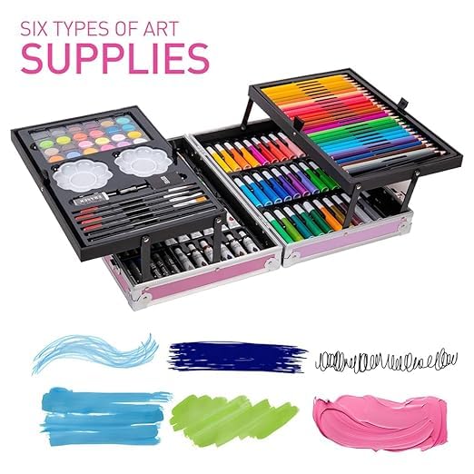 Kids Art Box –  Drawing & Painting Set with Case 🖍️🎨