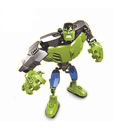 Build-A-Hero Superhero Action Figures – Brick by Brick LEGO-Compatible Set (Twistable Arms & Legs)