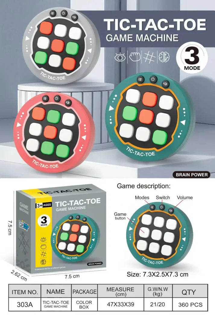 Mini Tic Tac Toe Electronic Game | Pocket-Sized Retro Arcade | Brain-Boosting Fun for Kids & Adults 🎮