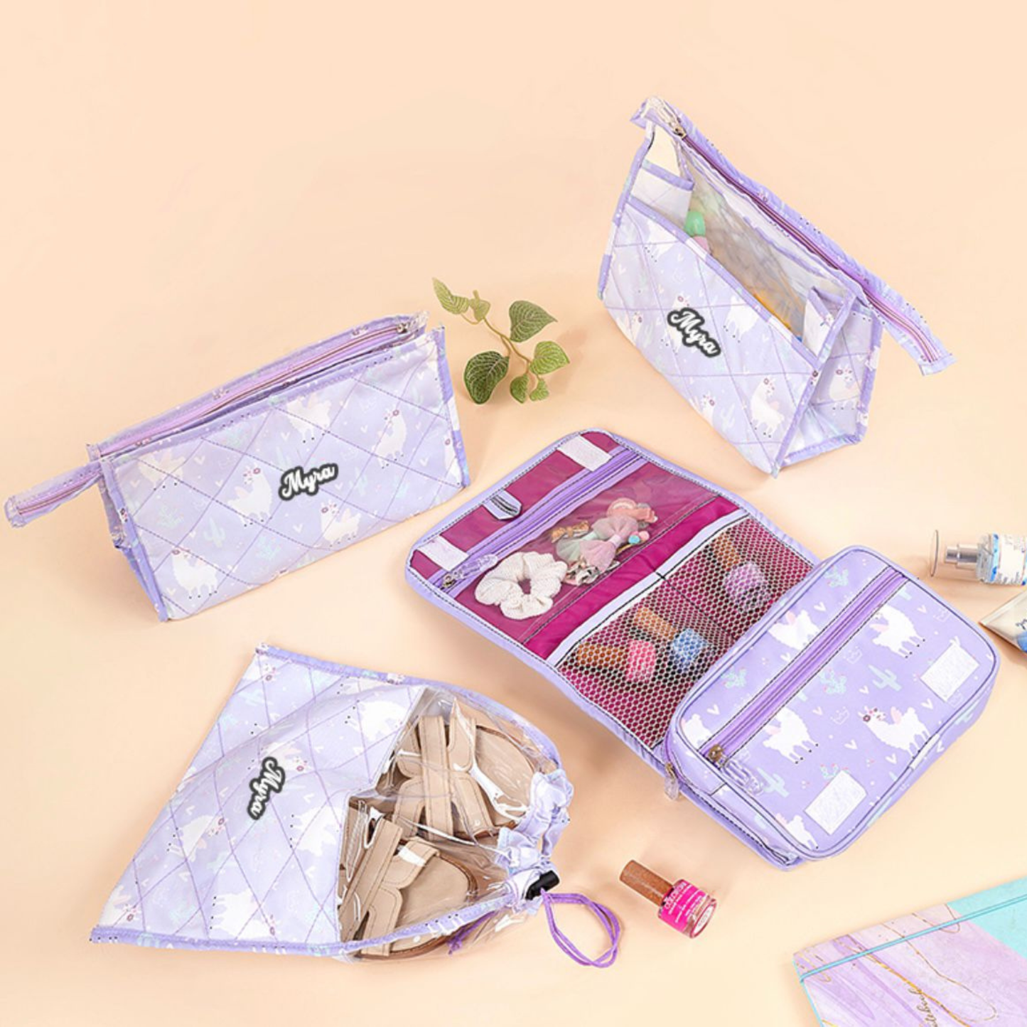 Multi Use Toiletry Pouch Set - 4 Piece Set