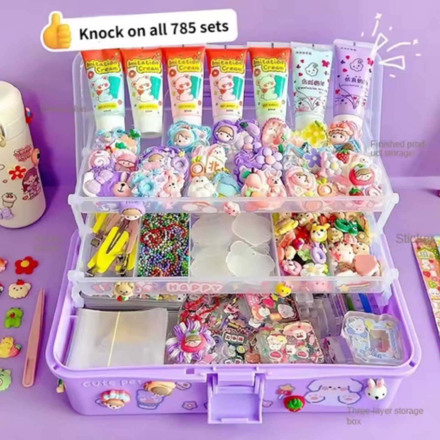 Kawaii Cream Guka Sticker Set