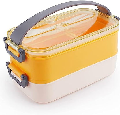 Double Layer Tiffin Lunch Box of Stainless Steel