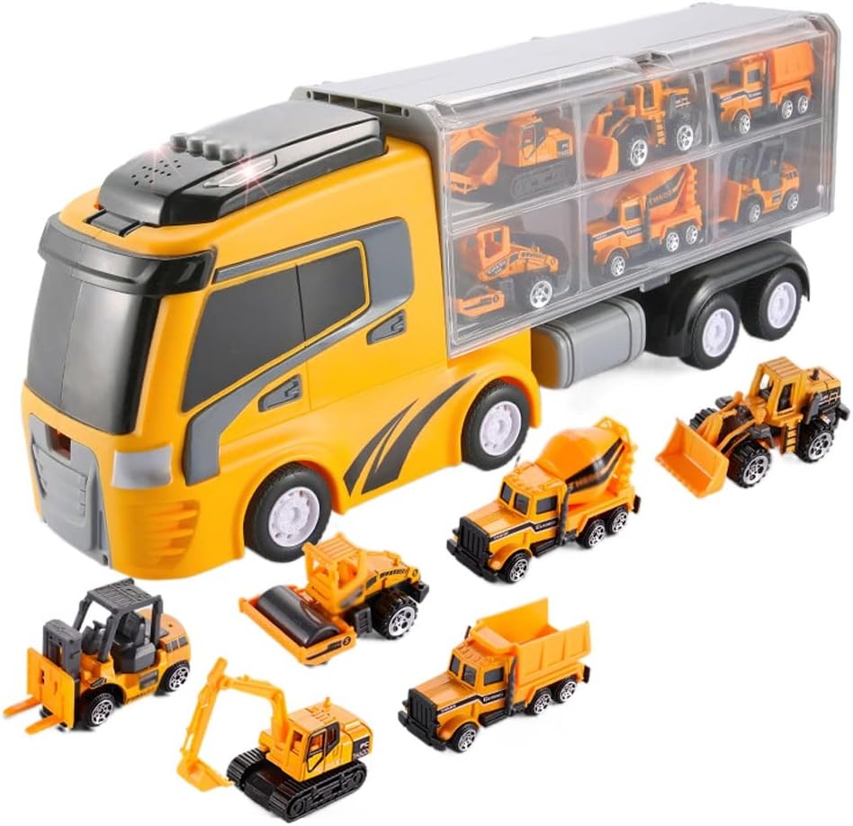 7 in 1 Container Truck with Alloy Car Series