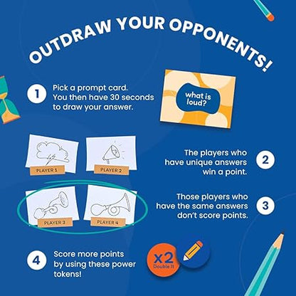 Binca Quick Draw – Fast-Paced Drawing & Guessing Game for Kids & Families | Boosts Creativity, Fun for Ages 8+