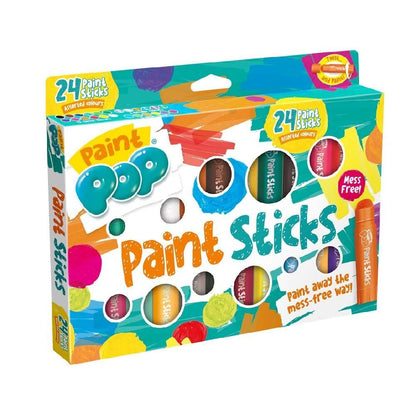 Paint Sticks For Kids - 24 Pack Assorted Colours - Twist & Paint