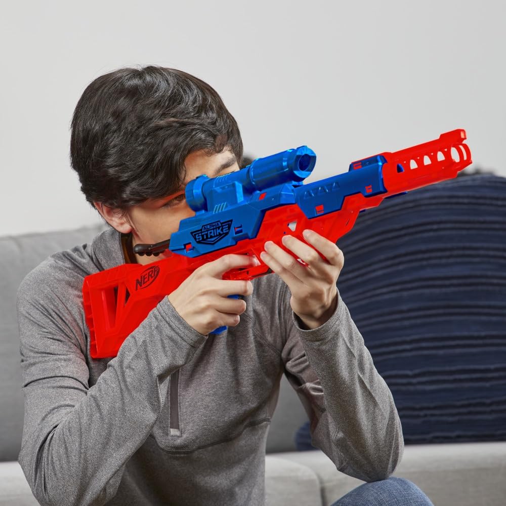 Nerf Plastic Alpha Strike Wolf Lr-1 Blaster With Targeting Scope