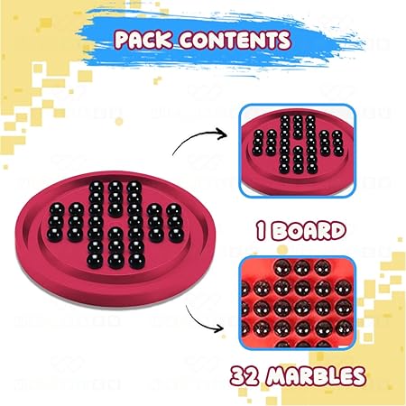 Marble Jump Puzzle Game – Classic Brain Teaser Board for Kids & Adults