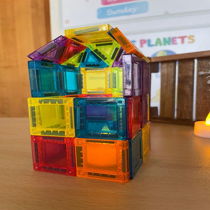 Open Ended MiniMag Travel Magnetic Tiles -60 Piece