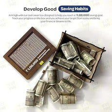 Money Saver Wooden Box – ₹1 Lakh Challenge